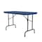 Correll Rectangle Heavy Duty Commerical Plastic Folding Table, 24" W, 48" L, 29" H, Blow Molded Plastic Top R2448-27 - alternate 1